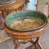 Very beautiful and old wooden marquetry planter, Napoleon III period, mid-19th century.