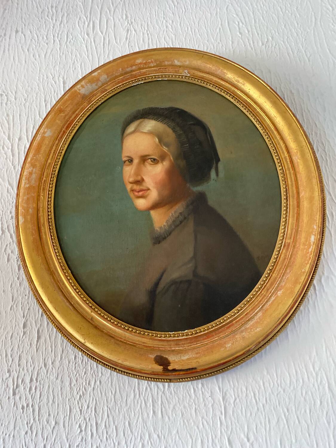 Tableau portrait feminin 19 ème