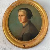 Tableau portrait feminin 19 ème