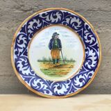 HB Henriot Quimper plate with Breton