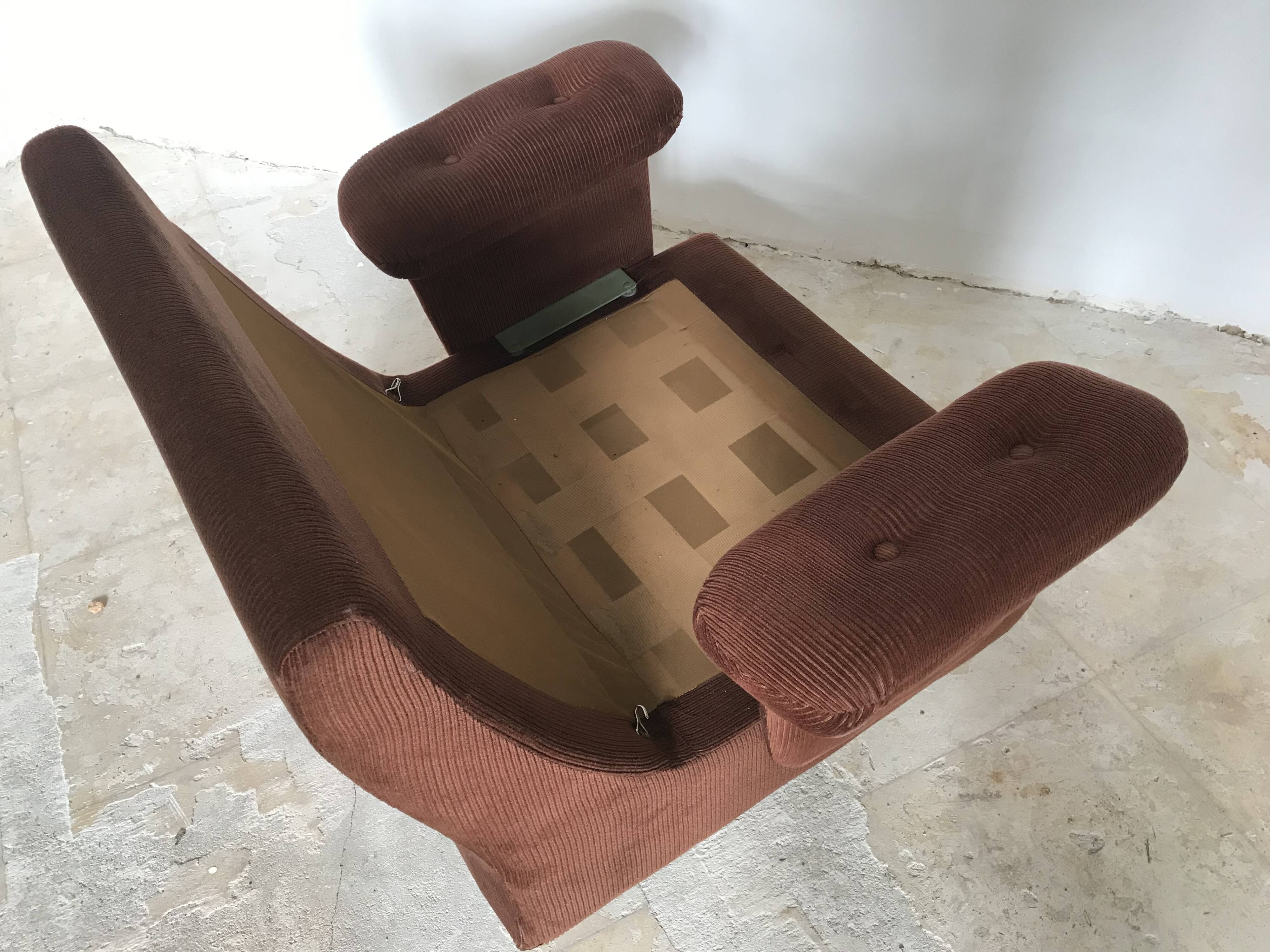 Vintage corduroy armchair 1970s