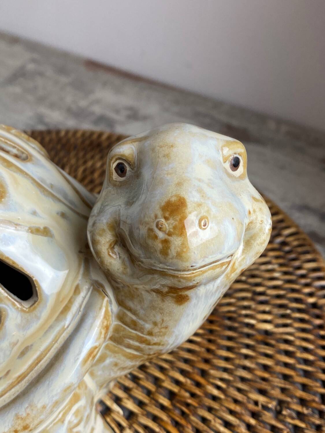 Ceramic turtle candle holder