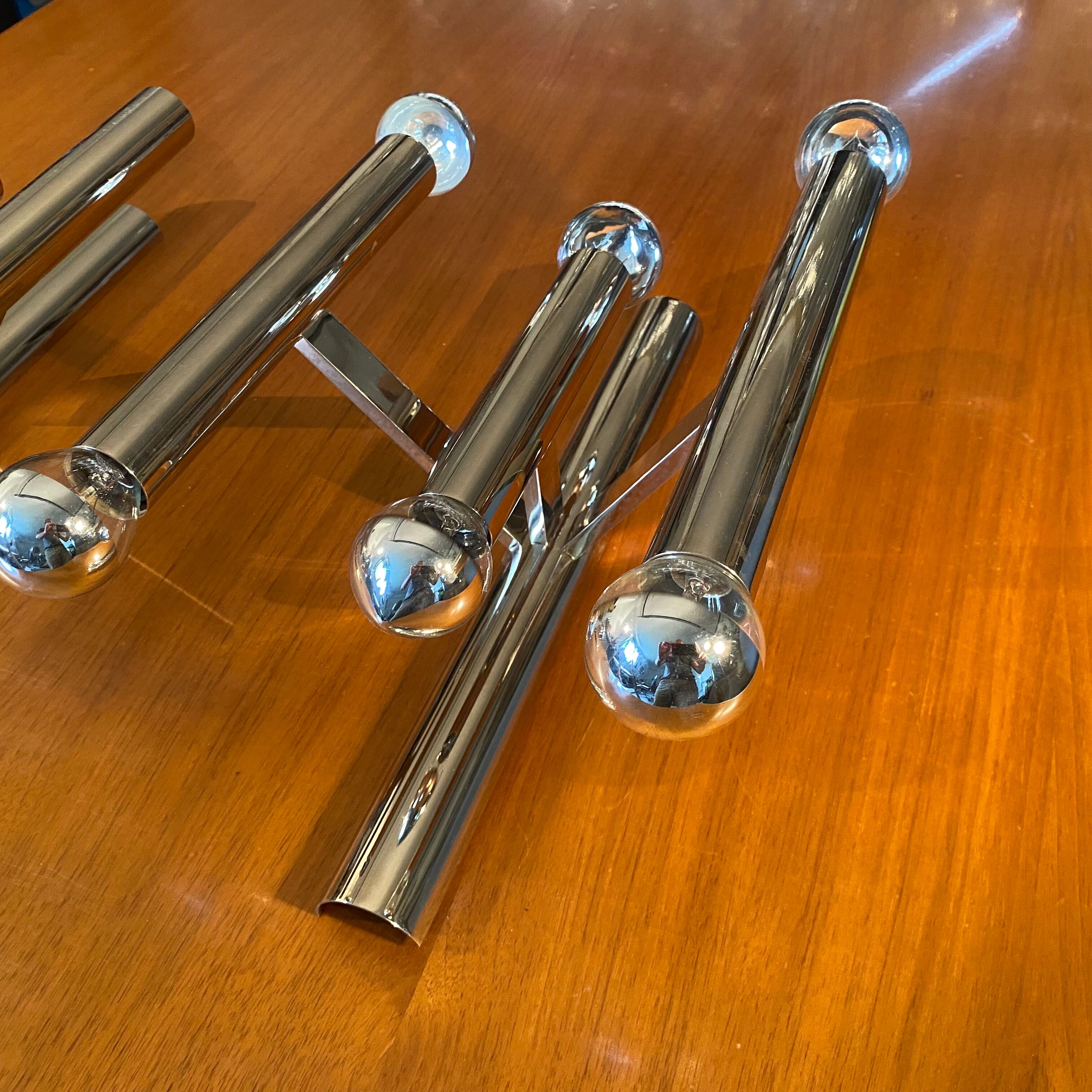 Pair of wall lamps 6 fires from Sciolari 1970