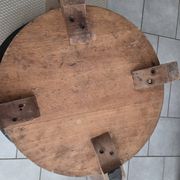 Large Art Deco centre table from the 1930s – Sabre legs in walnut and lacquer.