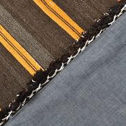 Tapis Kilim vintage rayé orange et marron 6x9, 172x291 cm