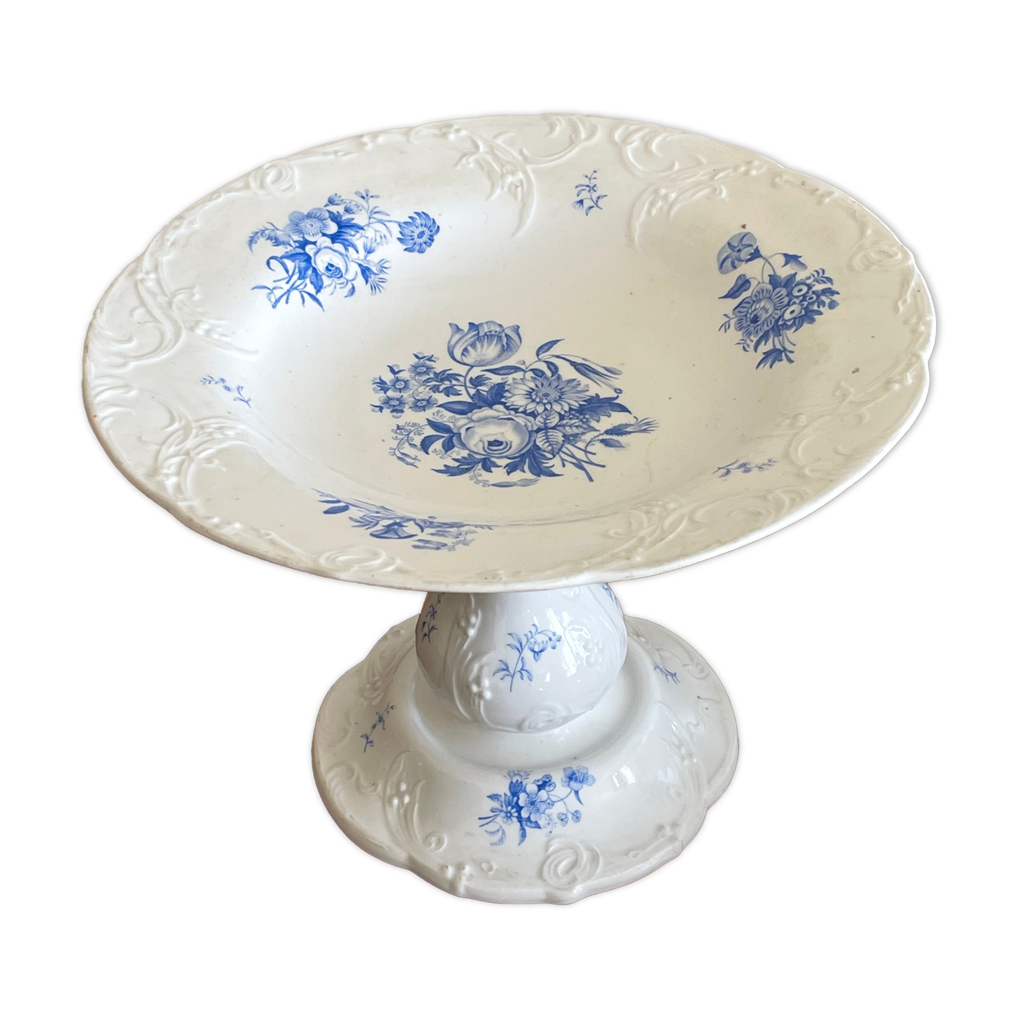 LM & C Feldspar stand cake display, fine nineteenth century compotier dish