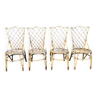 Louis Sognot rattan chairs