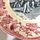 Old talking plates Gien "a wedding in the countryside"