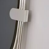 Smoked Wall Mirror with a Triple Chrome-Plated Metal Frame, Italy