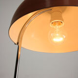 Mid-century pink sphere table lamp