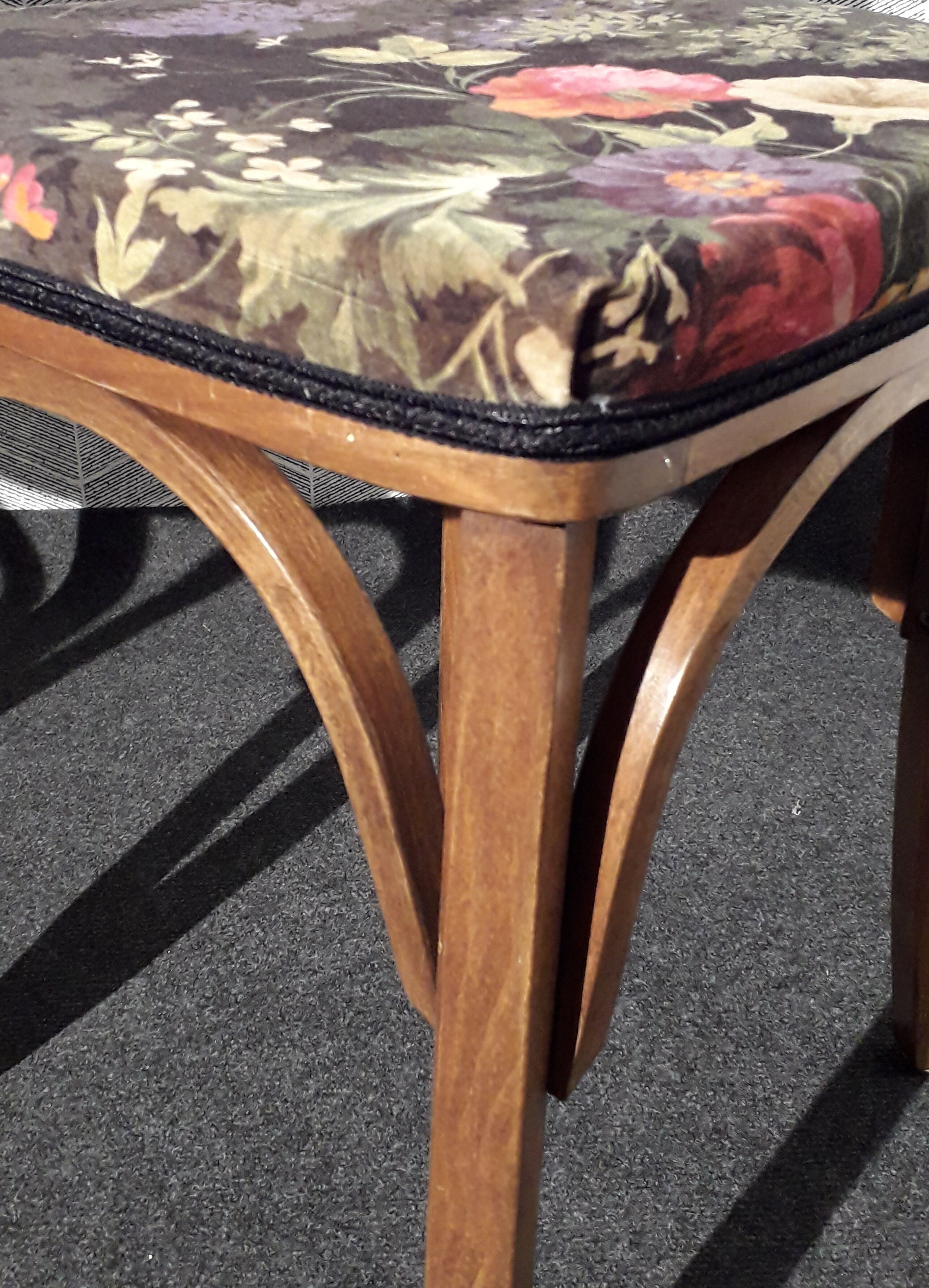 Velvet bistro chairs