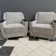 set of 2 grey relax chairs on castors 1970s