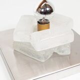 Paire de appliques murales en verre brutalistes par Albano Poli pour Poliarte, Italie 1970