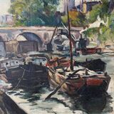 Oil on panel signed and dated 1948