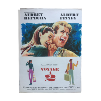 Affiche cinéma "Voyage à deux" Audrey Hepburn 42x56cm 1967