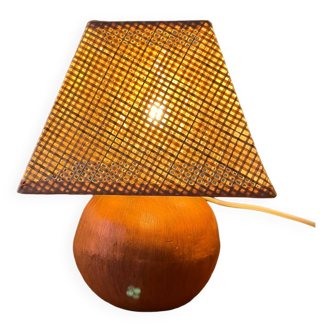 Clay or terracotta ball lamp