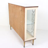 Retro vintage glass sliding door display case