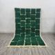 Tapis en laine pure fait main traditionnel vert traditionnel 1,5/2,5 m