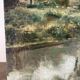 Stroll along a riverbank, oil on canvas