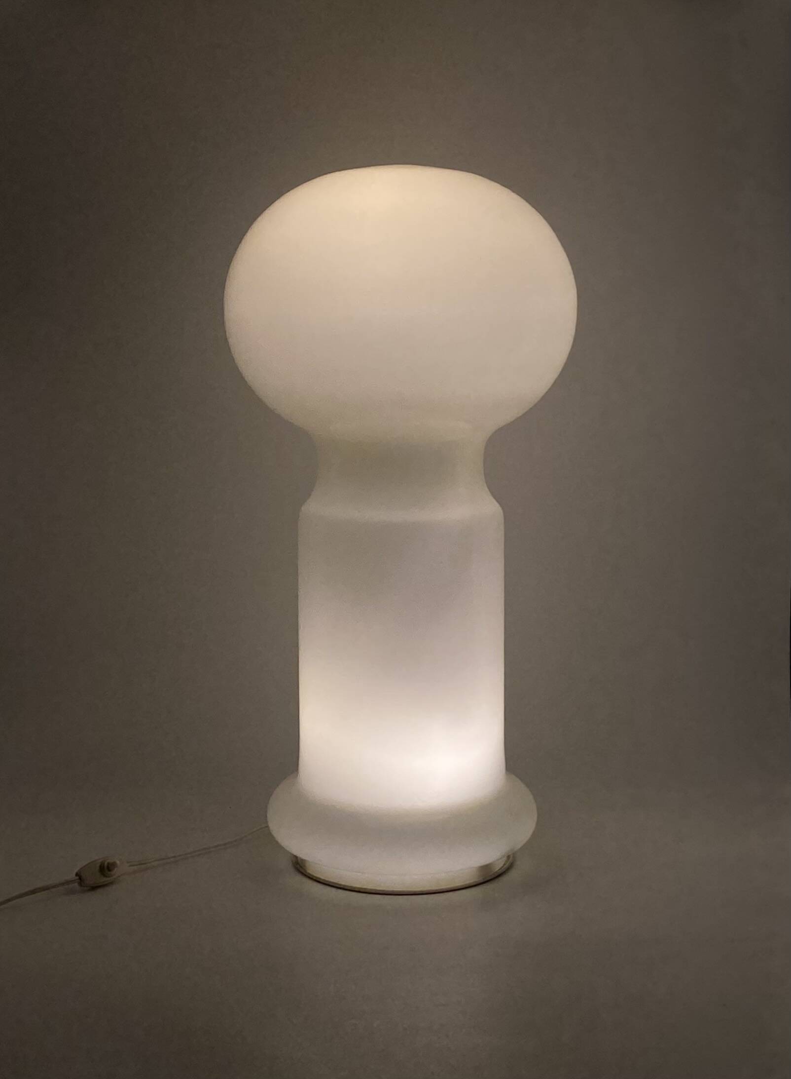 Space Age rare monumental Murano glass table lamp, Vistosi, 1960s