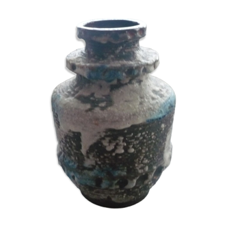Ceramic vase with fat lava decor, Germany 7323-25