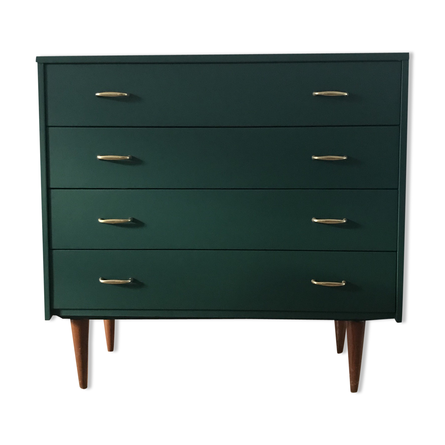 Commode vintage vert foncé