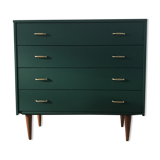 Commode vintage vert foncé