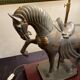 Large vintage horse plight in tin, H103 cm