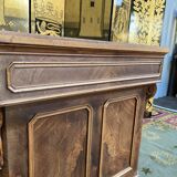 Napoleon III oak and walnut store counter