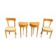 Matching cherry wood / Biedermeier chairs / sidetables set / tripot console table