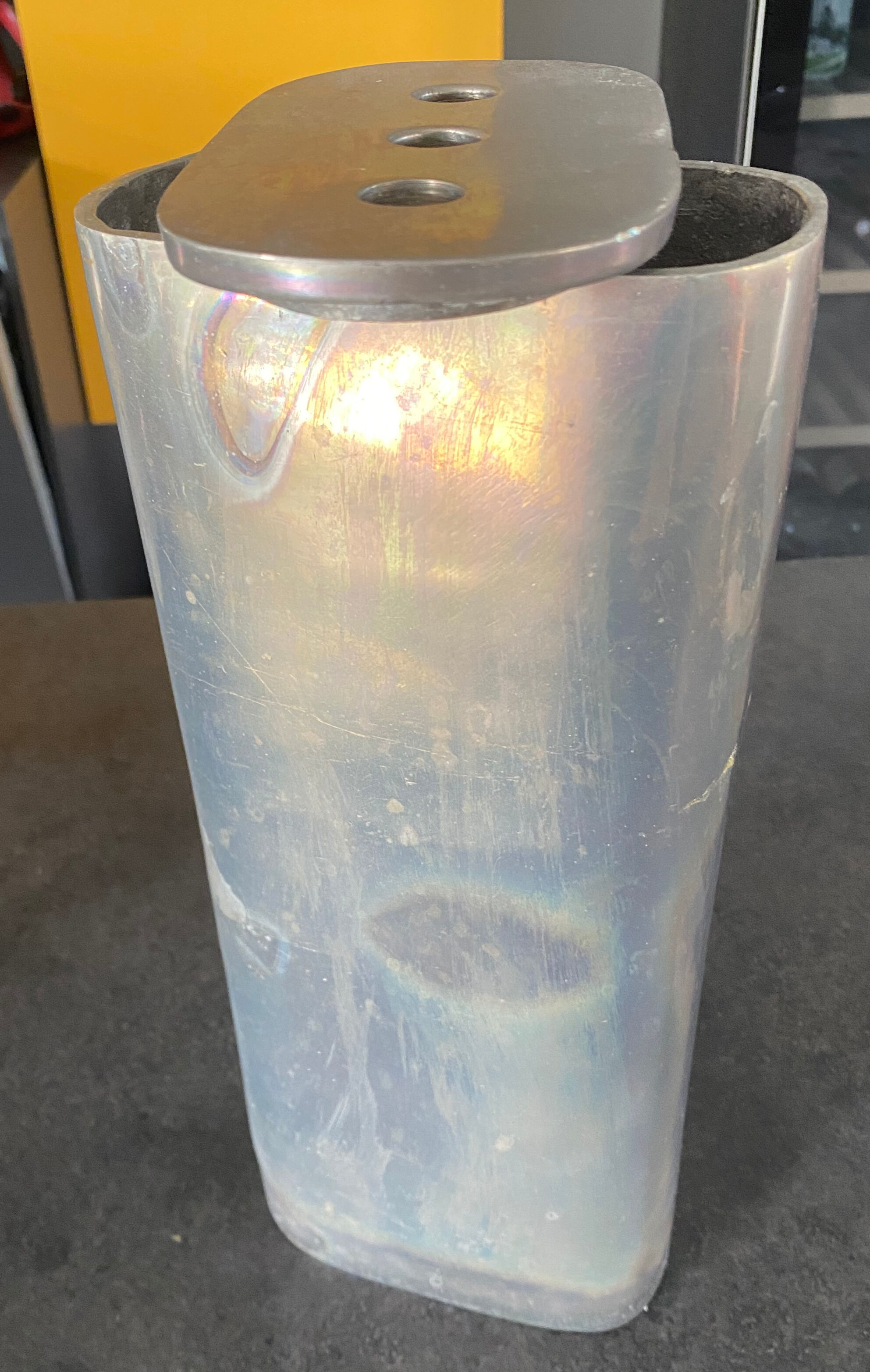 Vase vintage inox années 70