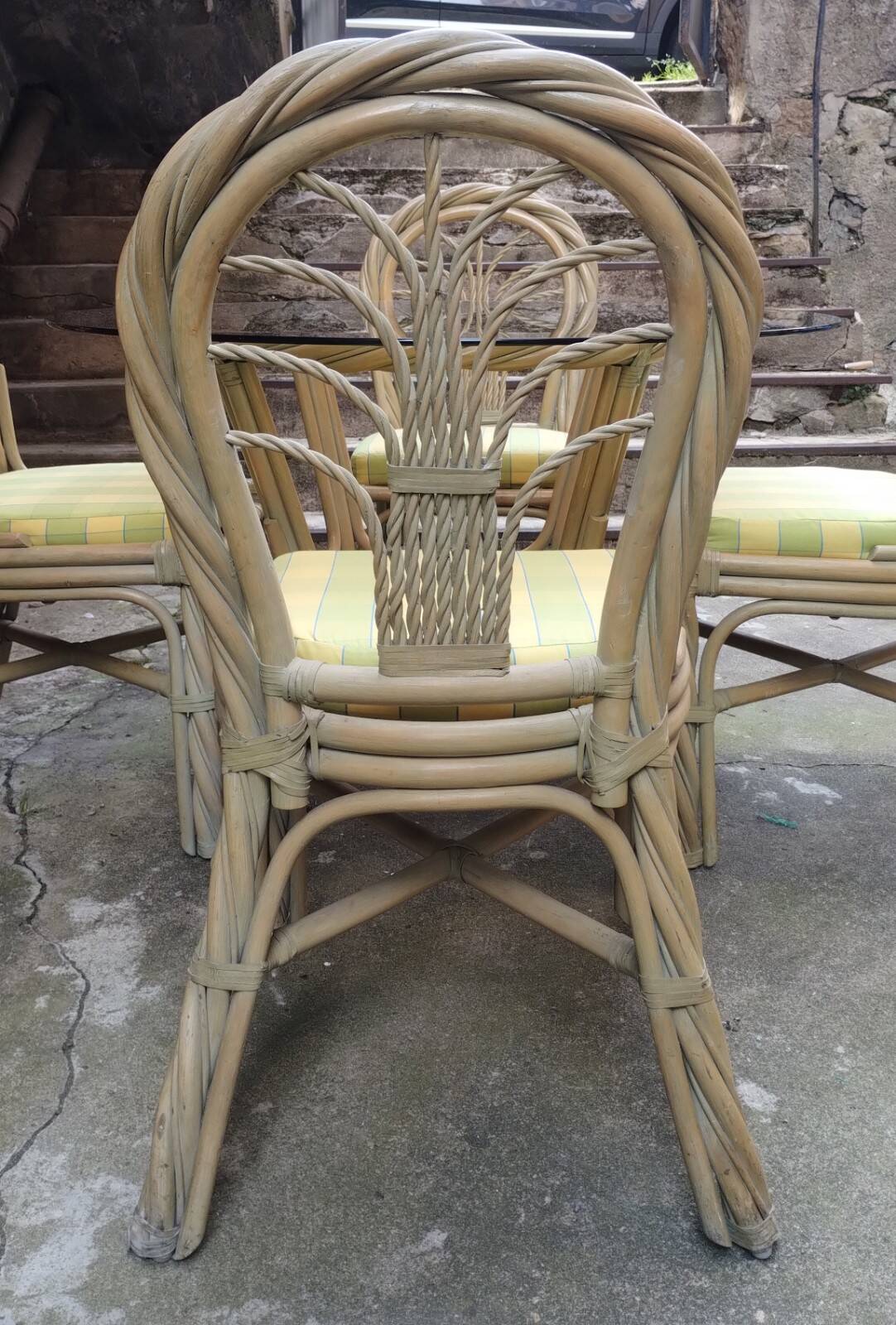 Bamboo garden dining set