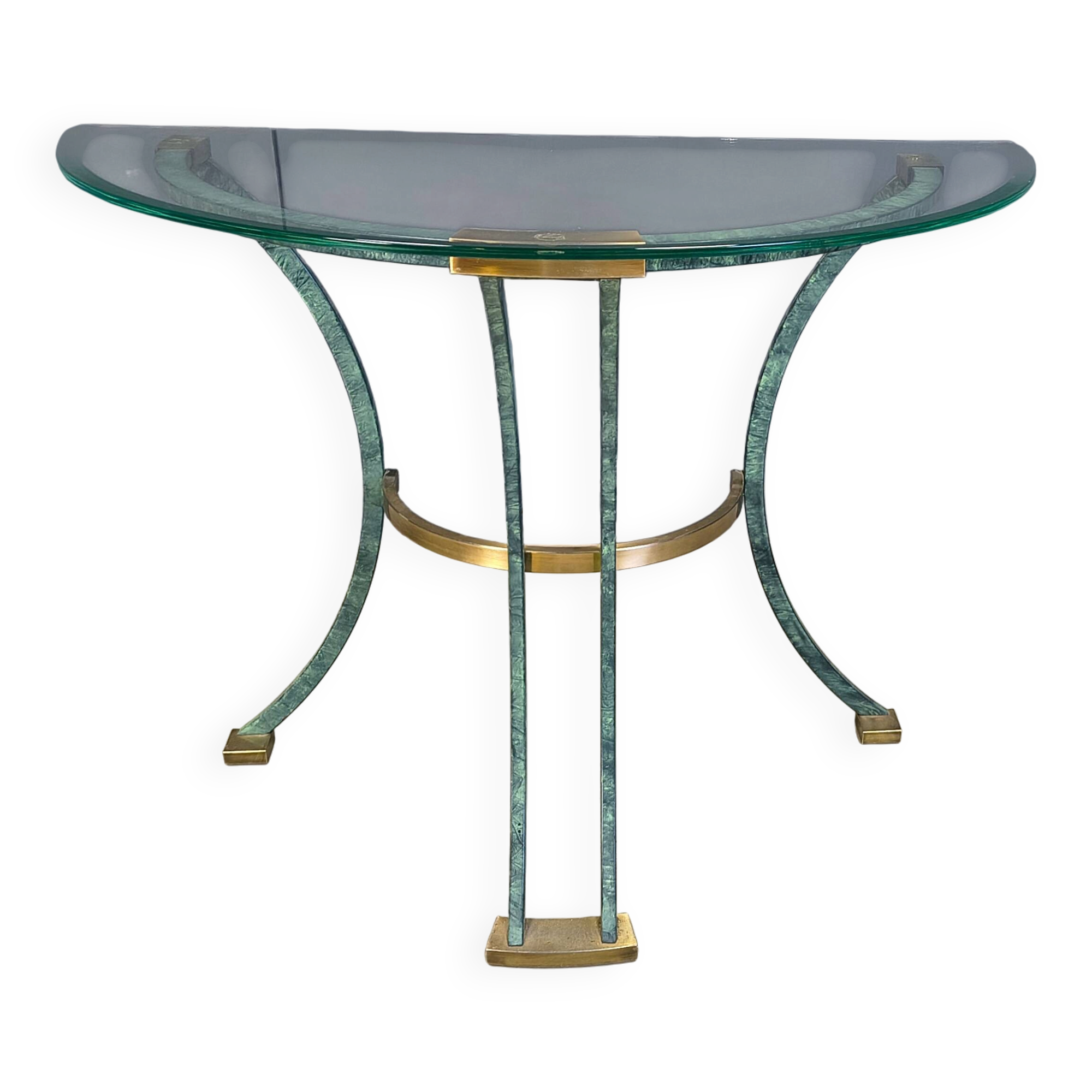 Vintage brass and metal console, 1970s - France