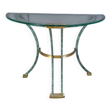 Vintage brass and metal console, 1970s - France
