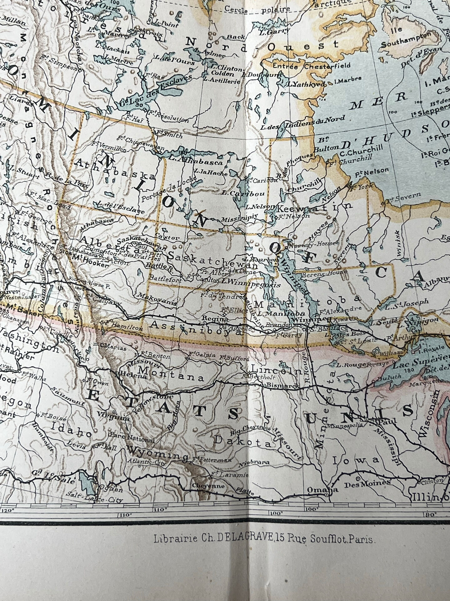 Grande Carte Amérique - 53x36cm - 1905