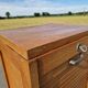 Art Deco filing cabinet with curtain 120 cm