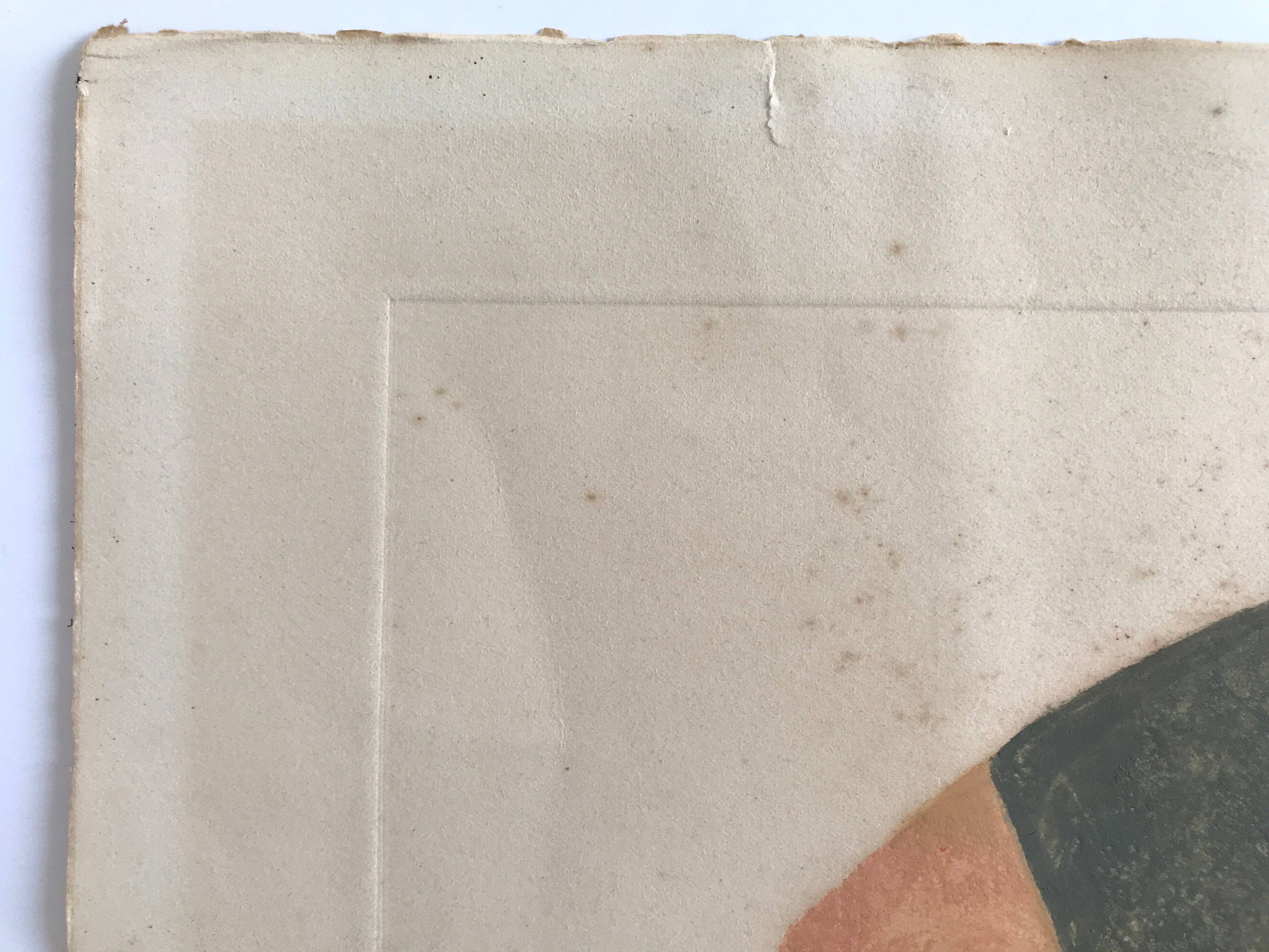 Carborundum engraving signed by Max Papart, Composition, 1980