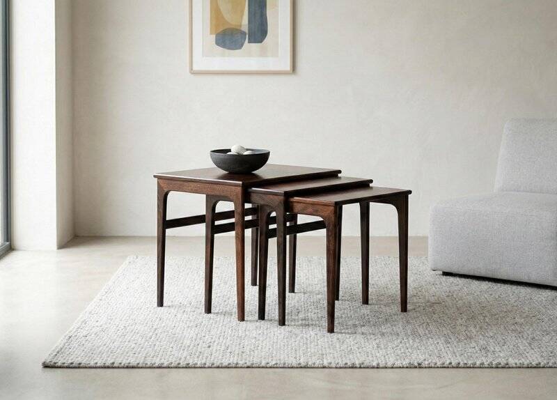 Mid-Century Danish Rosewood Nesting Tables from Brdr. Furbo, 1960s