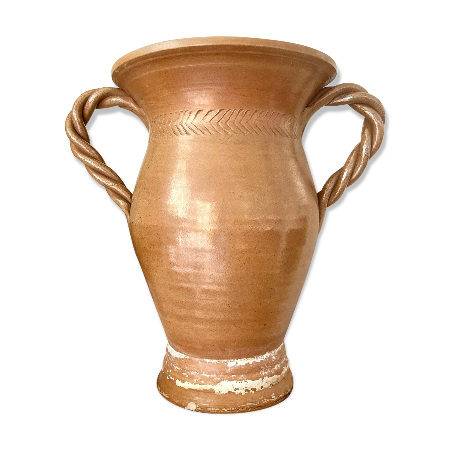 Glazed stoneware amphora