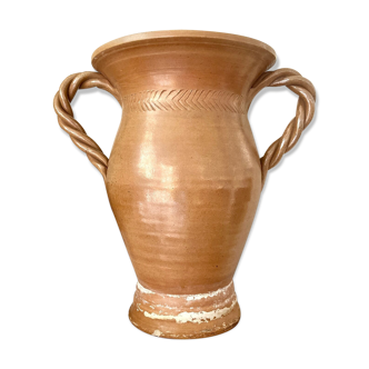 Glazed stoneware amphora