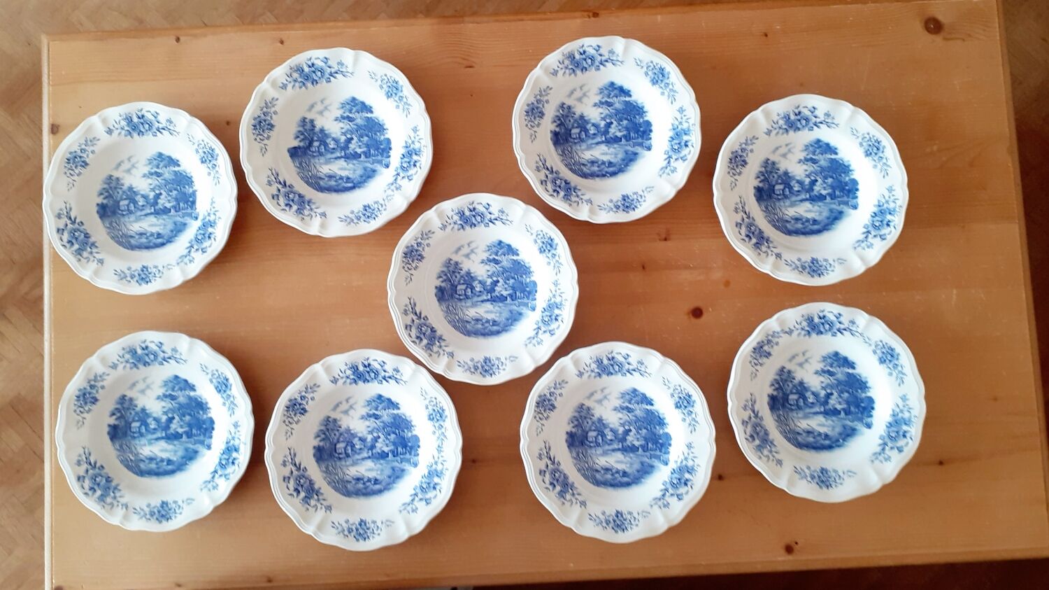 Hollow plates Sarreguemines "romantic"