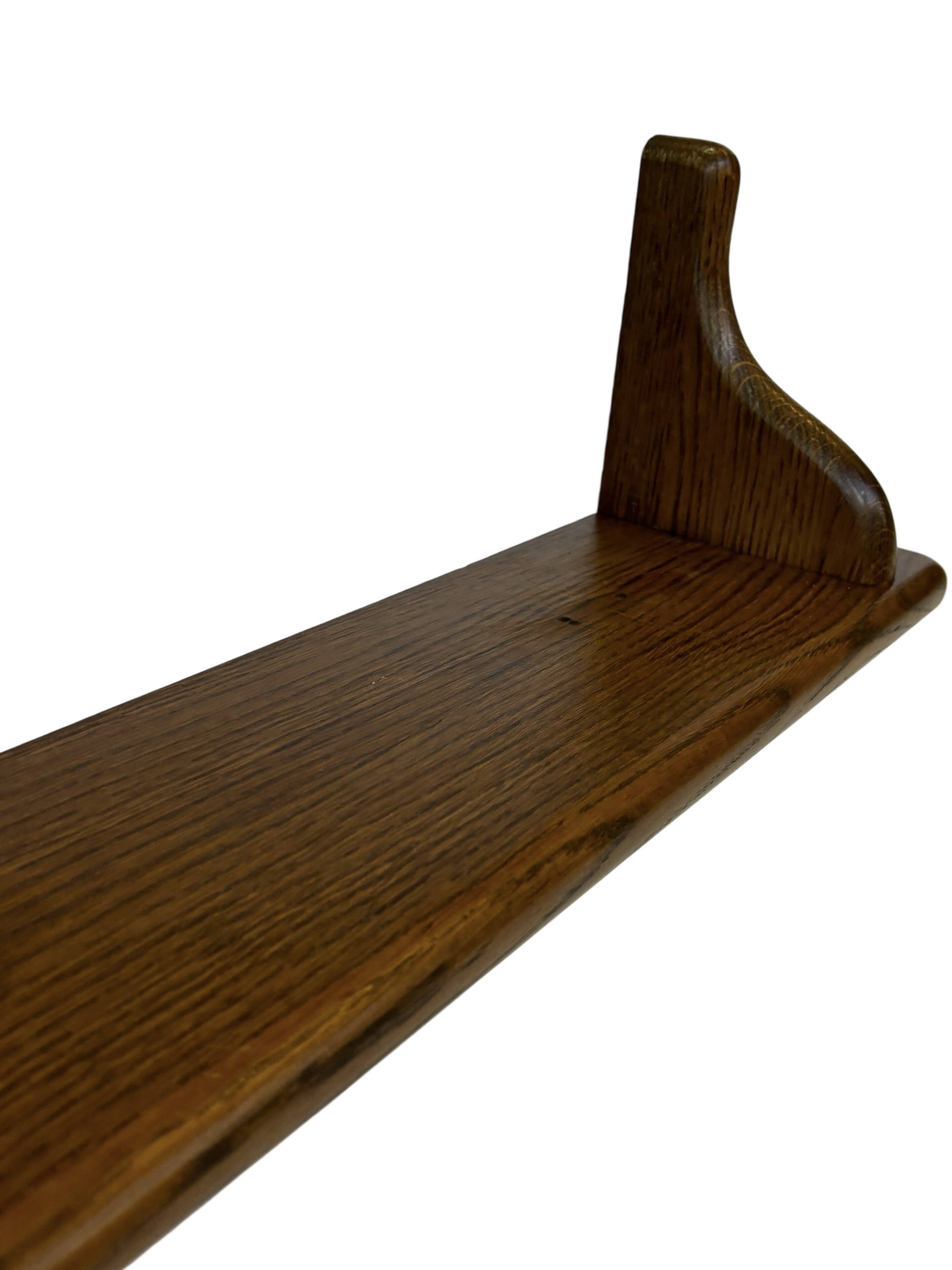 Vintage book shelf wall rack 1970s wood minimalist design