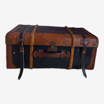 Antique leather suitcase