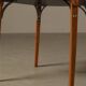 Ensemble de cinq chaises de salle à manger italiennes en cuir cognac, années 1990.