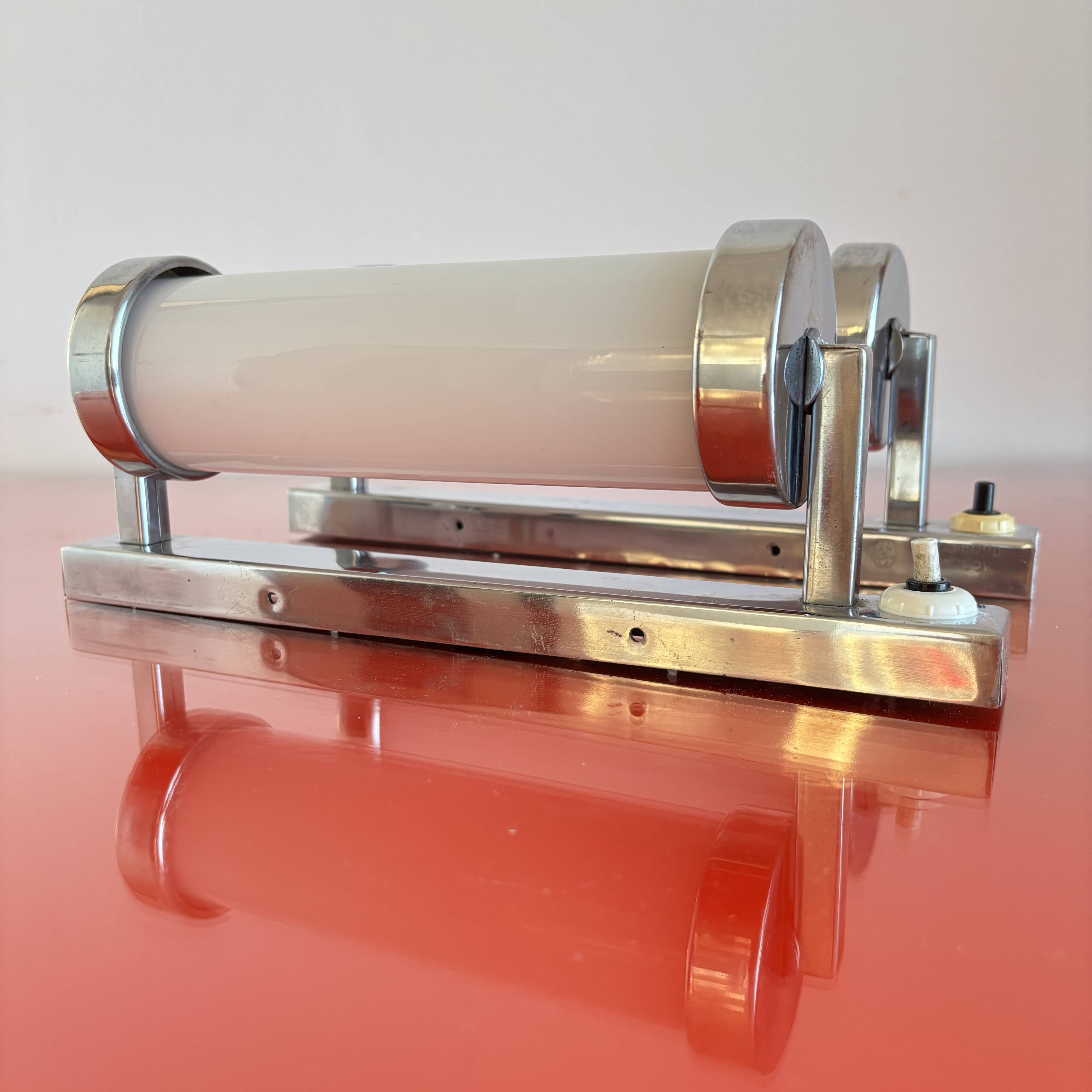 Functionalist set of bedside table lamps, Czechoslovakia