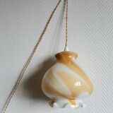 Murano style honey globe portable lamp 1970
