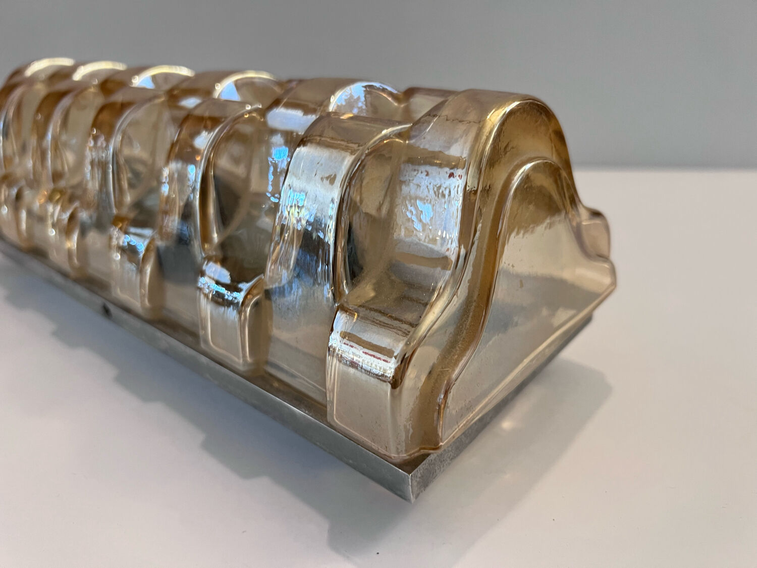 Wall lamp in amber glass 1970