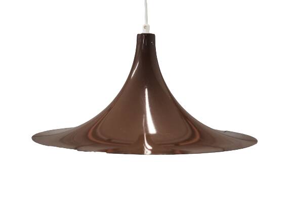 Brown pendant lamp, Danish design, 1960s, production: Denmark