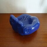 Empty hand pocket giant ceramic blue vintage