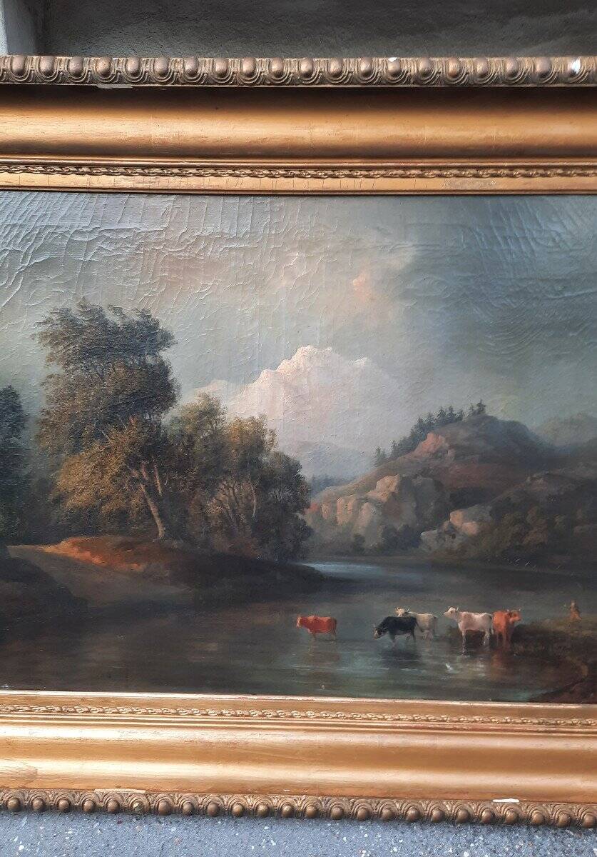 Peinture à l'huile de paysage français du XIXe siècle